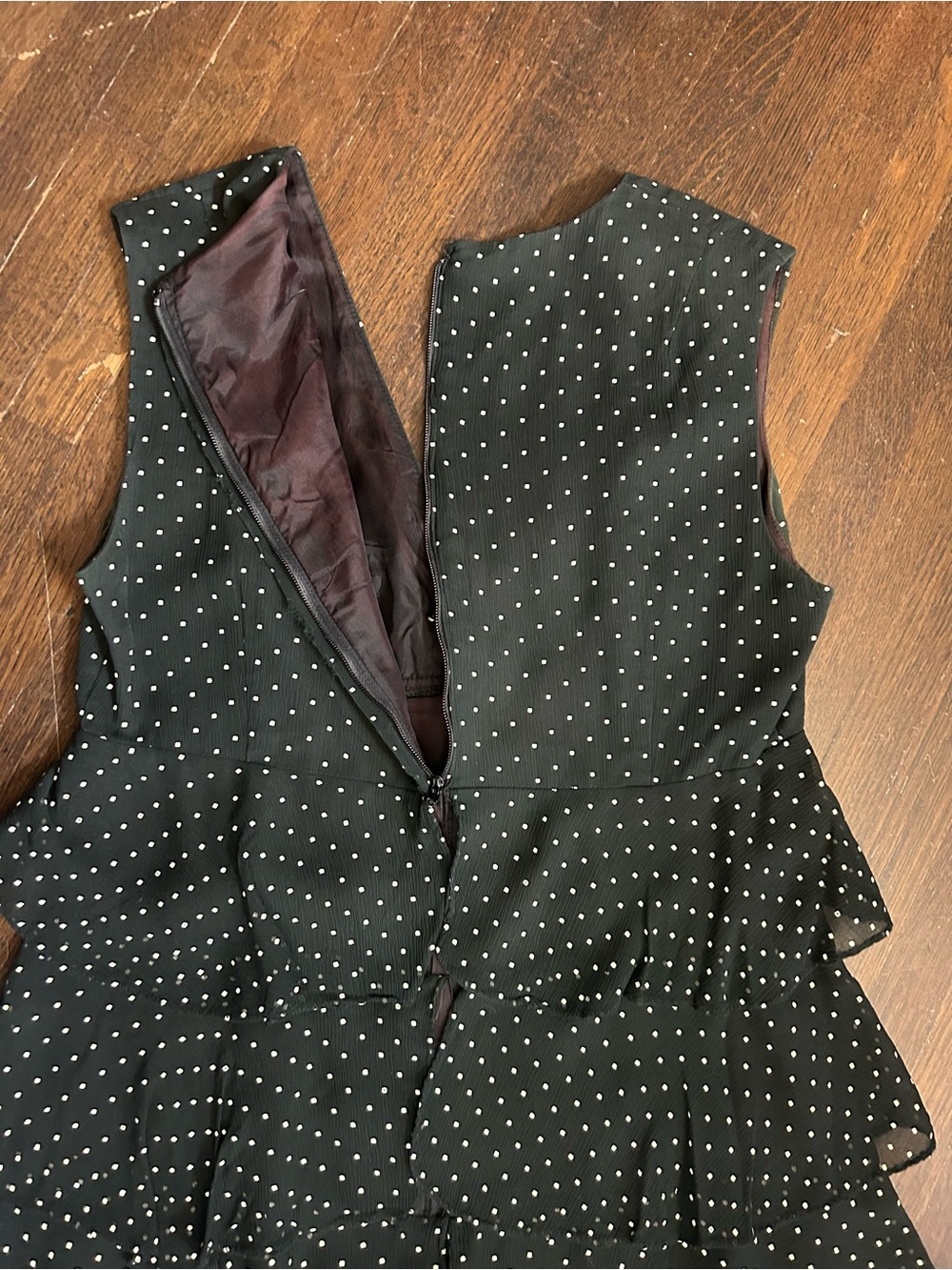 Vintage Young Edwardian Swiss Dot ruffled dress S - Picture 5 of 9